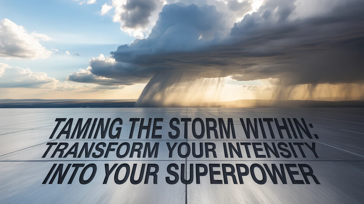 Person experiencing inner intensity and emotional overwhelm